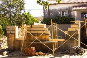 Block walls going up.